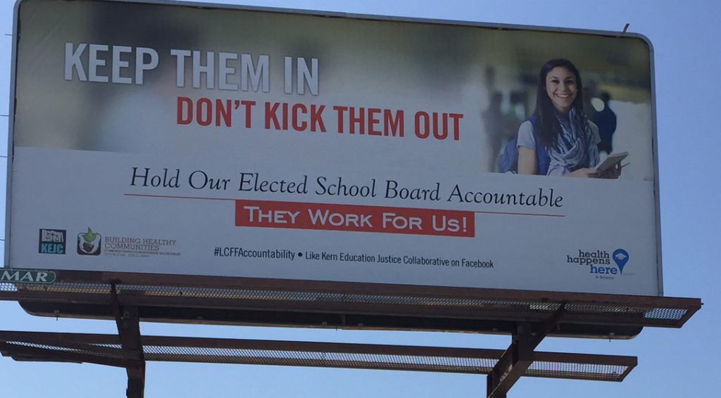 billboard of campaign to hold KHSD accountable